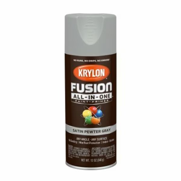 12OZ Pew GRY Sat Paint, Krylon, Mfr#: K02744007
